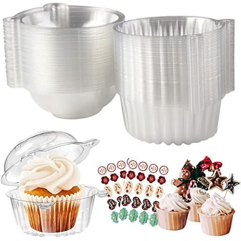 Surflyee 50 Piezas Cajas Individuales para Cupcakes y Magdalenas Cover