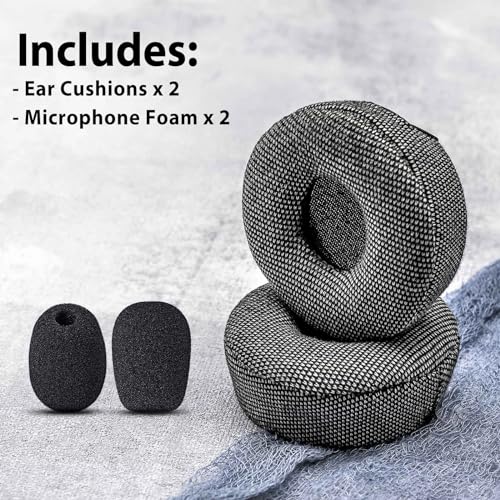 Engage 75 Earpads - Compatible con Auriculares Engage 75/65 Almohadillas de Repuesto de Tela Gris con Espuma de Micrófono - NO Compatible con Modelos Engage Convertible y Engage Mono miniatura 6
