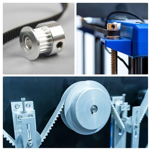 QUARKZMAN 4 Stück GT-2 60T Umlenkrolle 8mm Bohrung, Aluminium Zahnriemenscheibe 60 Zähne Passend Für 10mm Breite Zahnriemen Für 3D-Drucker
