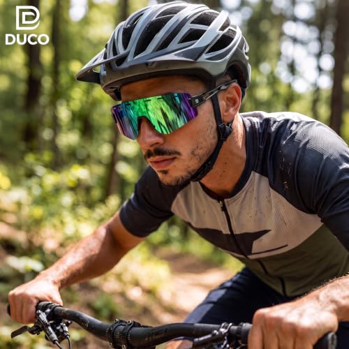 Image of DUCO Polarized Sports Sunglasses for Men Women Driving Cycling Mountain Bike Fishing Running Golf Sun Glasses DC0049