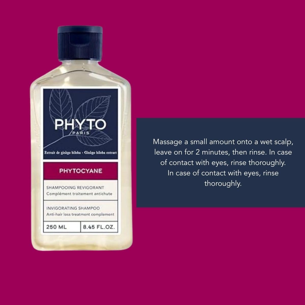 PHYTO PHYTOCYANE Women Invigorating Shampoo, Fortifying Densifying Treatment Shampoo, 8.45 fl.oz.. - Image 5