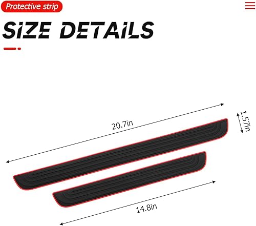 Miniatura 9 de BELOMI 4 calcomanías de protección para umbral de puerta de automóvil, autoautoadhesivas, resistentes a los arañazos, cubiertas protectoras contra