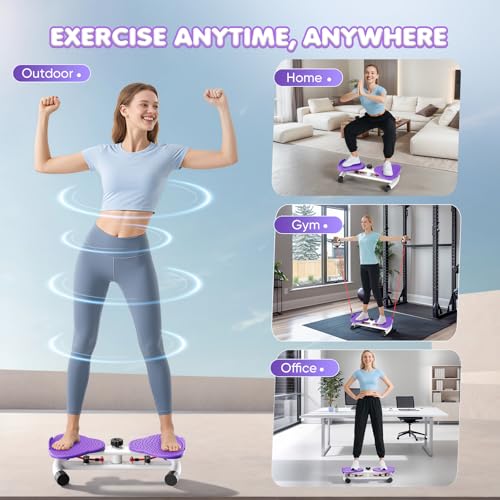 Brolteja Twist Board,Twist Waist Disc Board mit Kordelzug,Twist Fit Drehscheibe Tragkraft 150 kg,Stehendes Bauchübungsbrett,FüR Eine Schlankere Taille,Und Aerobic-Training Und Zur KöRperformung