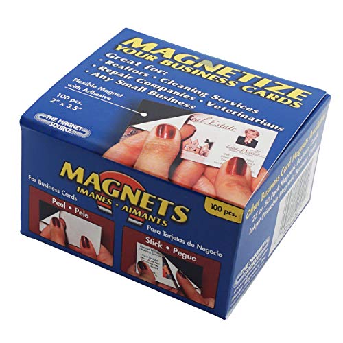 Master Magnetics 40100 Flexible Magnet Business Card Size With Adhesive Back, 30 Mil Thick, 2" Wide, 3-1/2" Length (Pack Of 100) #TOP2