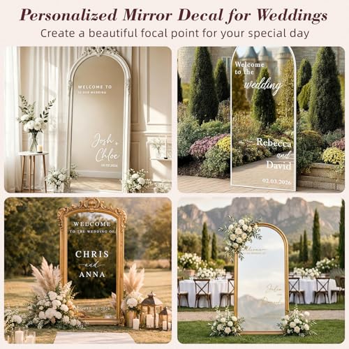 Vinilo Personalizado para Espejo de Boda miniatura 3