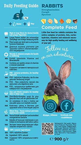 Little One Alleen voer voor dwergkonijnen in zak, verpakking van 4 (4 x 900 g) - Image 5