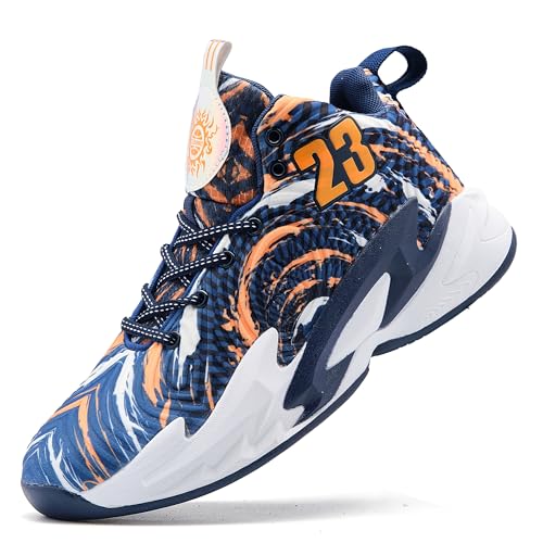 Image of Men's Basketball Shoes Fashionable Breathable Anti Slip Sports Shoes Outdoor Running Fitness Training Shoes