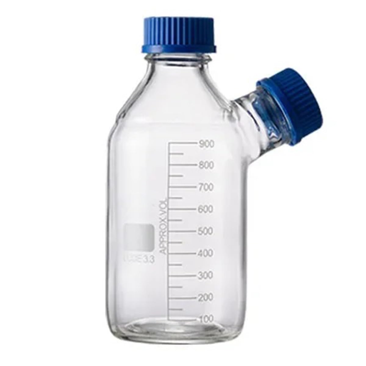 Verrerie et matériel de laboratoire Flacons de phase mobile à deux, trois ou quatre cols, à bouchon à vis, de 250 ml à 2000 ml, flacons de phase mobile de laboratoire(Two-necked250ml)