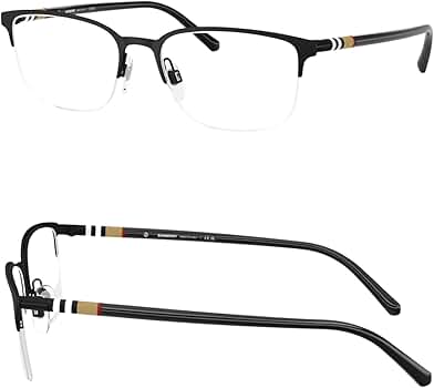メガネ Burberry Eyeglasses Frame BE2343 3001 Unisex Burberry Elgin BE2343 3001 Eyeglasses Men's Black Full Rim
