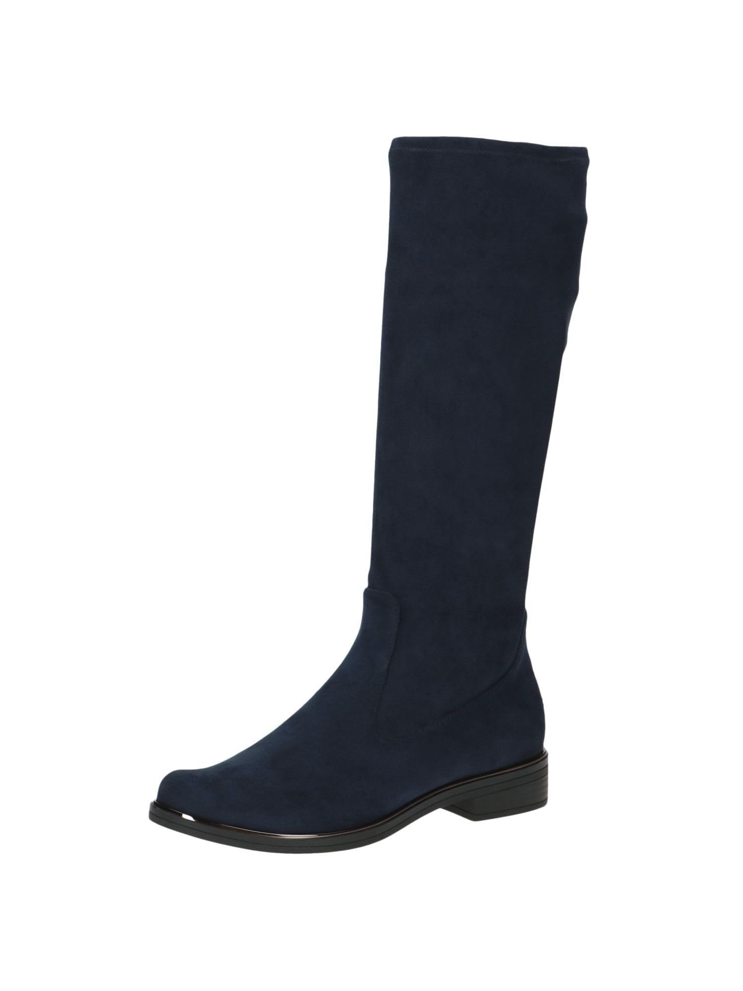 Caprice Damen Mode-Stiefel flach, Blau (NAVY STRETCH), 41