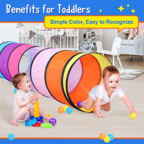 Kids Play Tunnel for Toddlers 6 Foot Pop Up Crawl Through Tunnel Play Tent for Baby Infant Children or Dog with 2 Mesh Sides - Image 2