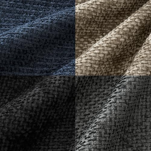 Image of MIULEE Pack of 4 Couch Throw Pillow Covers 18x18 Inch Neutral Navy /Grey Soft Decorative Chenille Pillow Covers Farmhouse Accent Cushion Covers for Boho Home Decor Sofa Bedroom Living Room