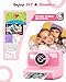 LETSHAHA Instant Print Camera for Kids, 1080P Digital Video Cameras, Christmas Birthday Gifts Toys for Age 3-12, Toddler Camera for 4 5 6 7 8 9 10 Year Old Girls - Pink