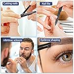 Manicure Pedicure Kit Nail Clippers Set Fingernails & Toenails Vibrissac Scissor 5 Pieces Best Care Tools for Man & Women with Travel Case (Gray/Black_A) (Gray/Black_A) - Image 4