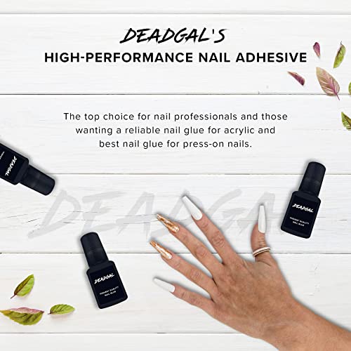 Deadgal Professional Nail Glue For Acrylic Nails, Superior Hold Long Lasting Nail Adhesive, For Press On, Acrylic, Gel, Nail Tips And Artificial Nails, 7G #TOP1