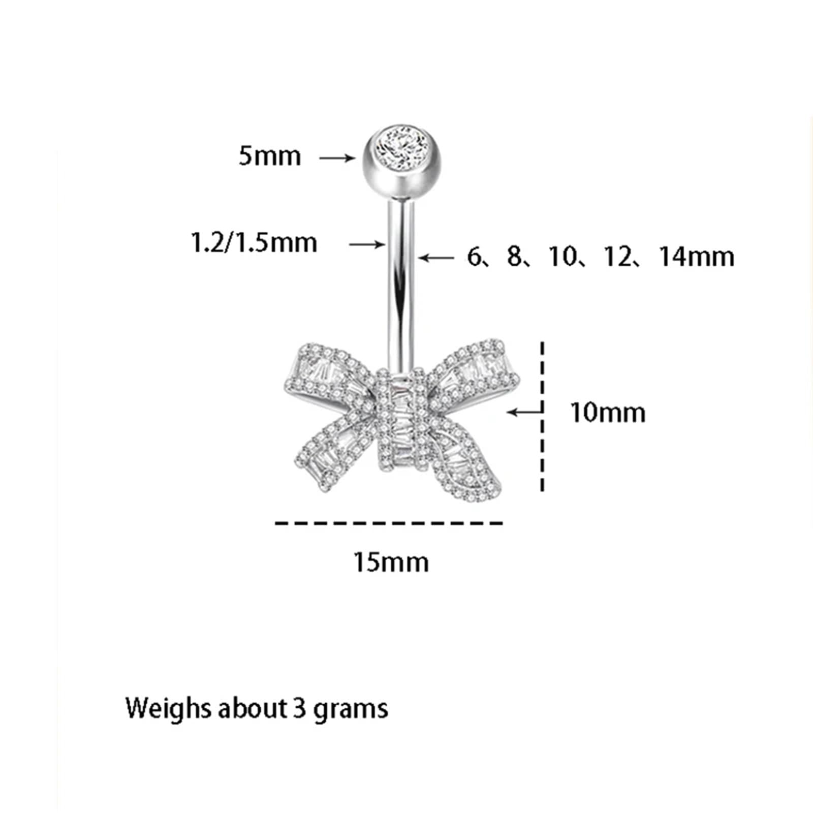 925 Sterling Silber Bowknot Bauchnabel Piercing Frauen Schmuck Bauchnabel Ring Sexy Dünne Stange