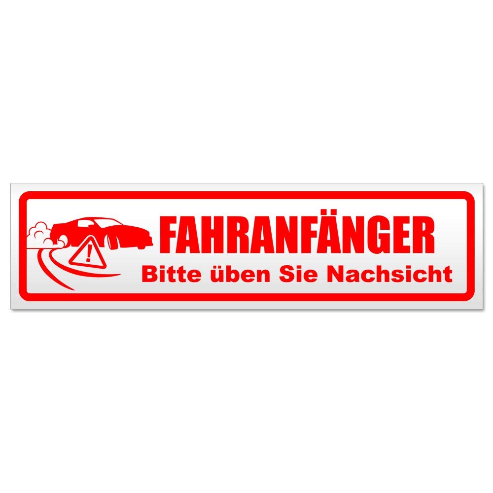 Kiwistar Magnetschild 'Fahranfänger' – Rot, 30x8 Cm, Magnetisch, Wiederverwendbar Für Auto & Metall