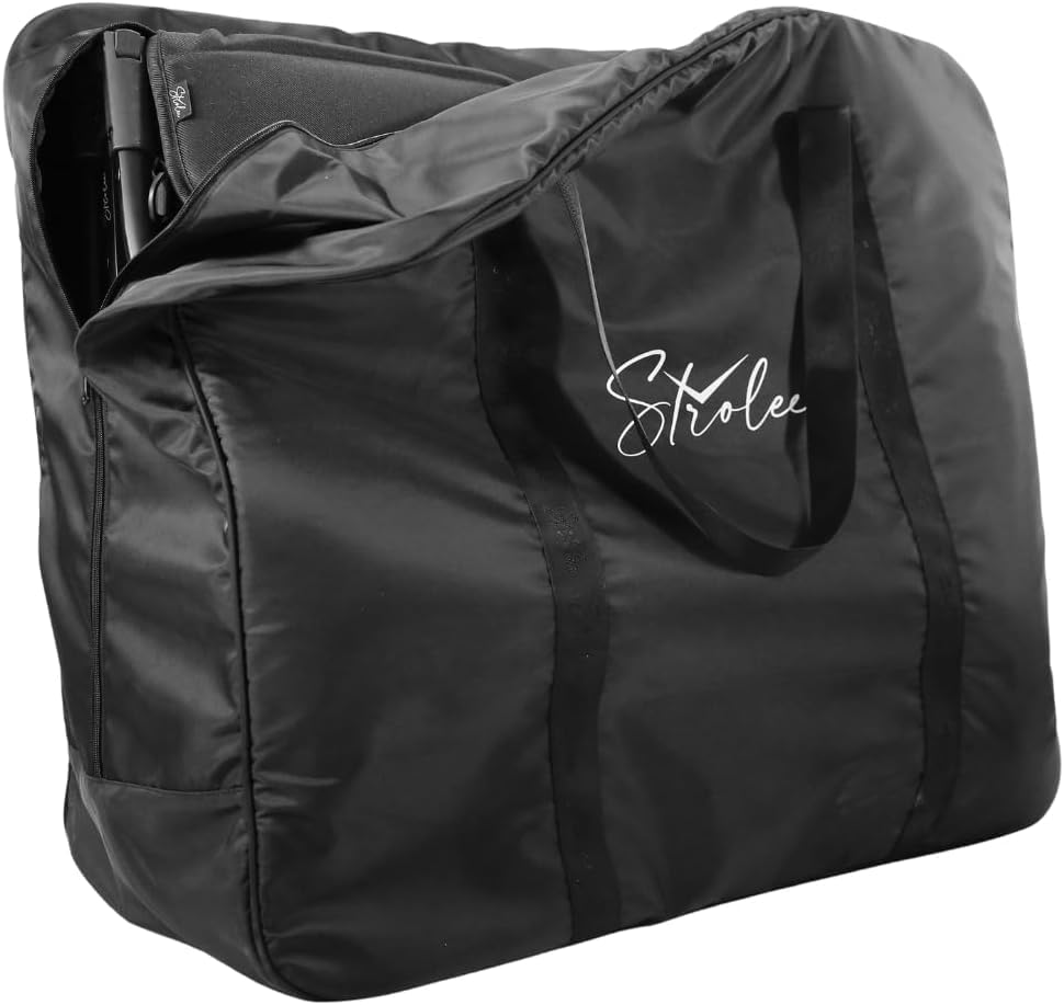 Strolee Padded Double Stroller Travel Bag & Protective Storage Cover for Airplane Gate Check - Universal Fit On Many Double Travel Strollers (Padded