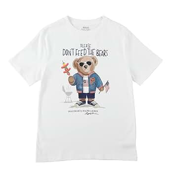 新品　未使用　白　Ralph Lauren Tシャツ L（14-16）ホワイト ラルフローレン（RALPH LAUREN） ワンポイント Vネック 半袖T