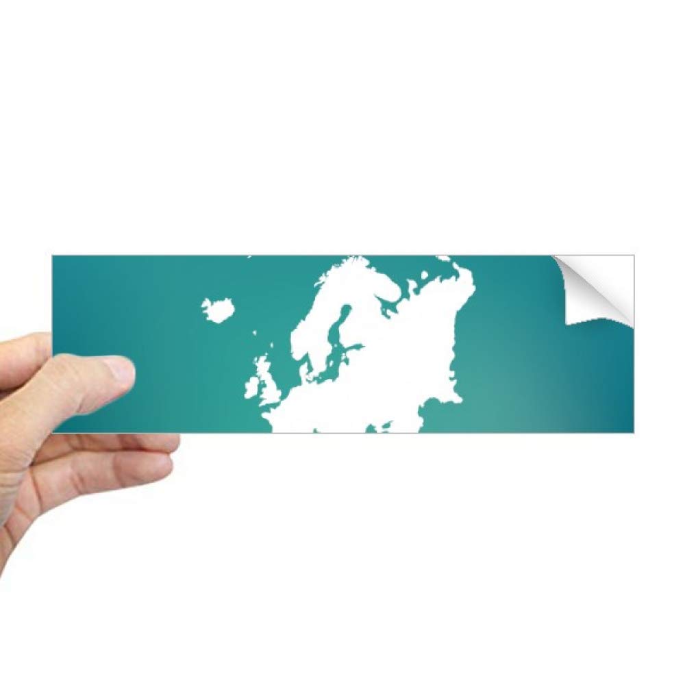 Sticker rectangulaire pour fenêtre silhouette continent pour vitre terne