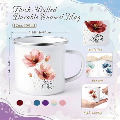 Sieral 6 Pcs Graduation Thank You Mugs Bulk 12 oz Inspirational Enamel Mugs for Women Appreciation Gifts for Nurse Teacher Volunteer Office Employee Coworker Team Office Staff Summer Camp Gift by Sieral - Image 2