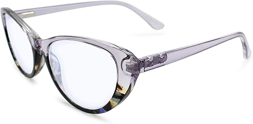 Miniatura 4 de Lentes de lectura de dos tonos con purpurina gris turquesa y ojo de gato para mujer, para lucir a la moda con alta visión, resistentes lentes de