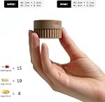 4pc Silicone Pill Organizer for Travel, Small Compact Pill Case, Stylish Color-coded Daily Vitamin Box, Cute Jewelry Storage Box