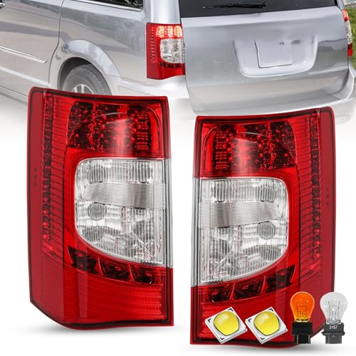 SOCKIR LED Tail Lights Assembly Compatible with 2011-2016 Chrysler Town and Country OE Replacement Taillights Brake Rear Lights One Pair Includes Driver and Passenger Sides