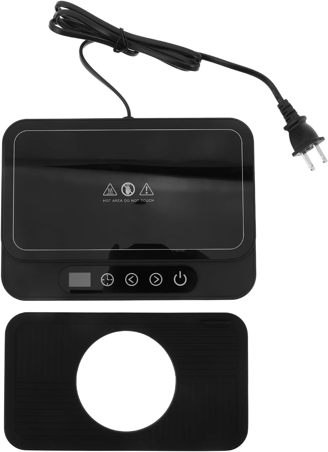 Mug Warmer for Desk - 50W Adjustable Temp Coffee Cup Warmer - 9 Temperature Settings & 12H Timers - Coffee Gift for Lover, Dorm Room Kitchen Use (US Plug)