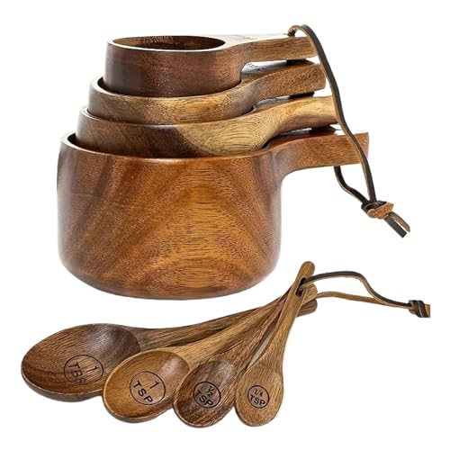 Cuillère en bois rustique 9,5x2,4 cm pour café et sel - 2