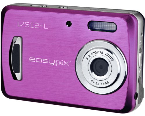 Easypix V512-L Digitalkamera (5 Megapixel, 8-Fach digitaler Zoom, 6,1 cm Display) lila – Bild 3