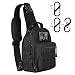 KAMI 900D Tactical Sling Bag Pack Military Rover Shoulder Sling Backpack Molle Assault Range Bag Everyday Carry Bag Day Pack Tactical USA Flag Patch Type Tactical D Ring