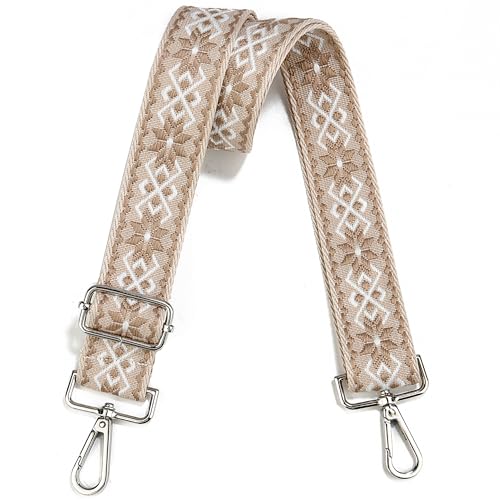 Image of Crossbody Straps for Purses Silver Hardware Purse Strap Wide Shoulder Strap Adjustable Replacement
