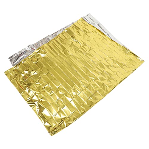 Gogogmee 10pcs Blanket Camping Keep Warm Blankets Folding Insulation Blanket Thermal Blanket Camping Blanket Reflective Film Blanket Outdoor Blankets Rescuing Blanket Coating