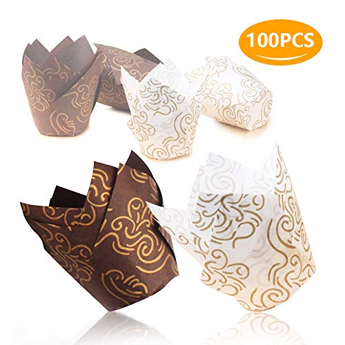 Tulip Cupcake Liners. BAKHUK 200pcs Tulip Cupcake Baking Tulip Cupcake Liners. BAKHUK 200pcs Tulip Cupcake Baking