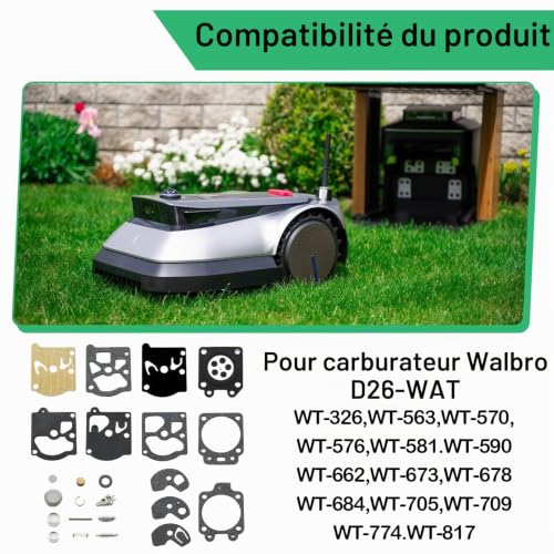 Menibeuty Kit Réparation du Carburateur, Joint Membrane Joint Diaphragme Joint Carburateur Debroussailleuse Membrane Carburateur Debroussailleuse, Compatible avec K10-WAT WA & WT Séries, 2 Ensembles – vue 3