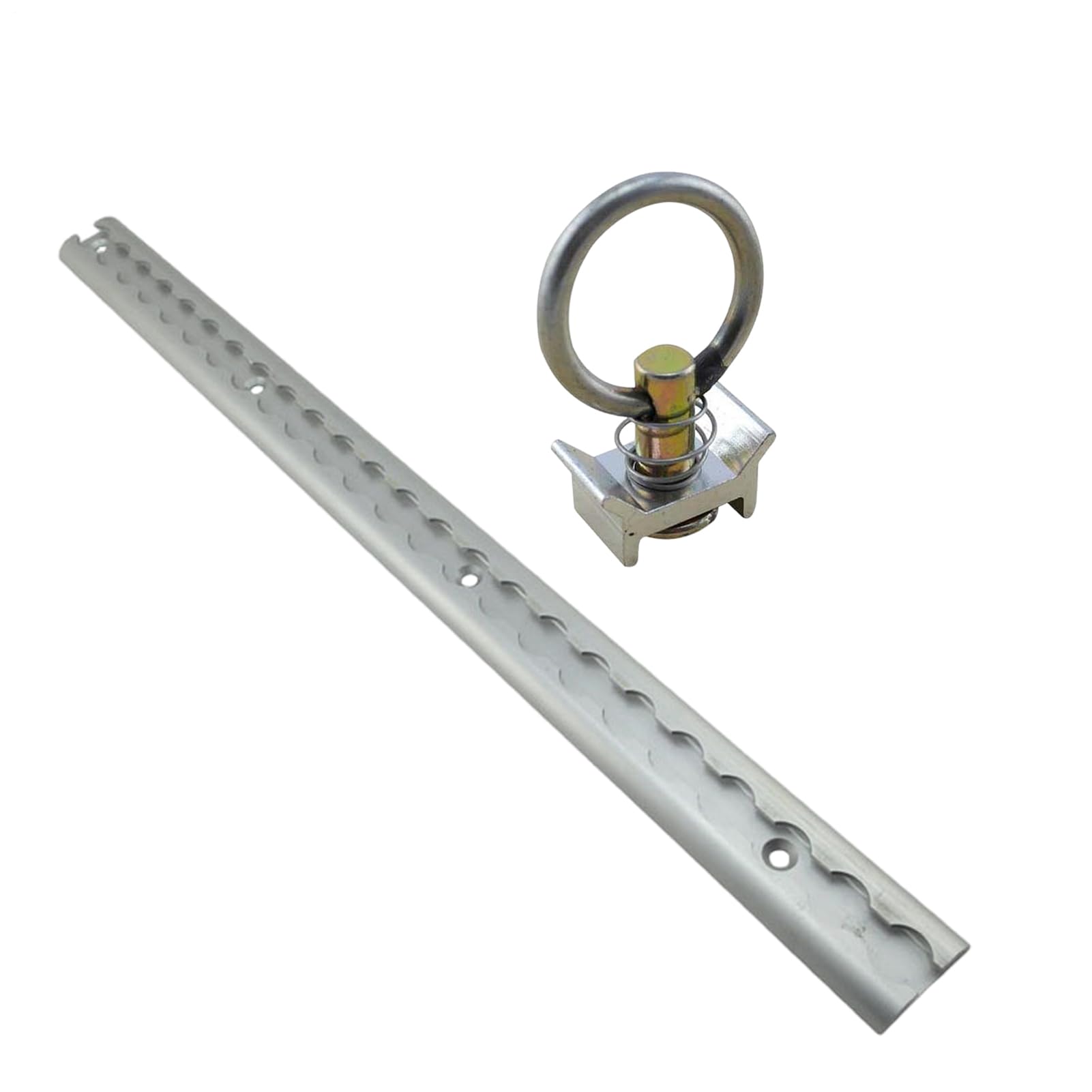 Rail D'arrimage En Aluminium L Track - 35 Cm, Anodisé - Pour Camion, Fourgon, Remorque - Sécurise Moto, VTT, équipement - Fixation Facile Sans Perçage