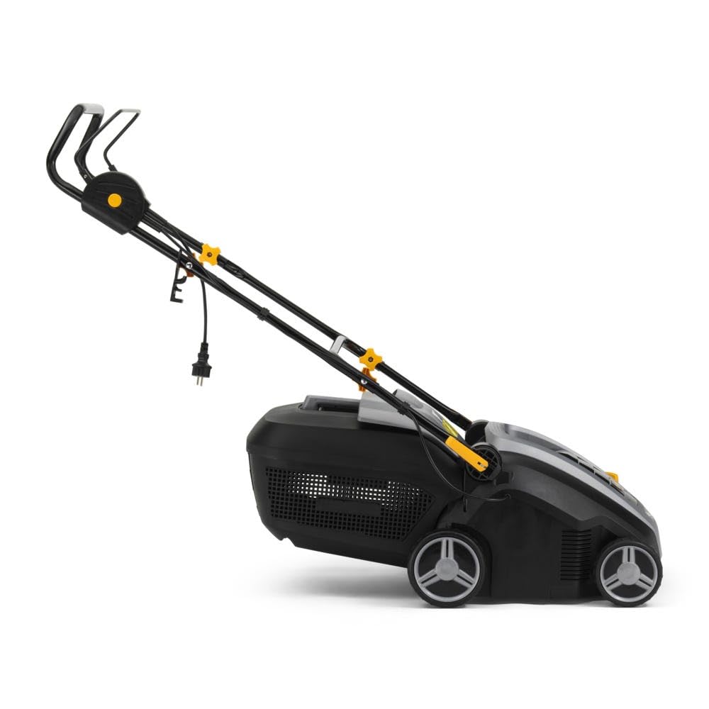 Alpina Escarificador eléctrico ASC 1.5 E, Motor de 1500 W, Con 20 cuchillas y 44 púas, Profundidad regulable de -12 mm a +8 mm, Escarifica y airea el terreno, Saco recogedor de 50 l