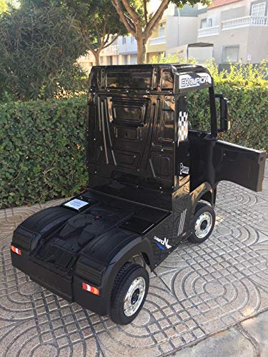 Camion Actros à batterie 12 V pour enfant, RC parental, 4 moteurs, roues EVA, siège en...