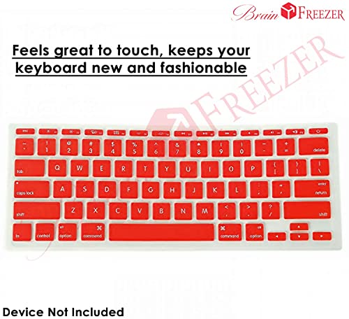 Image of Brain Freezer Premium Ultra Thin Keyboard Cover Protector for MacBook Air 13 inch A2179, A2337 M1 Chip (Year 2020+) (Red)