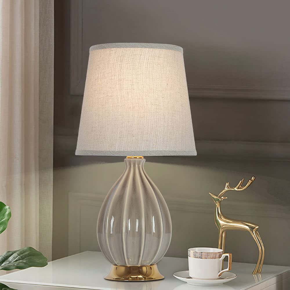 Creatività Moderna 20,88 "Lampade da Tavolo in Ceramica per Camera da Letto, Lampade da Tavolo Grigio per Soggiorno, Lampade per Letto per Camera da Letto, Moderno Arredamento per Ufficio/B