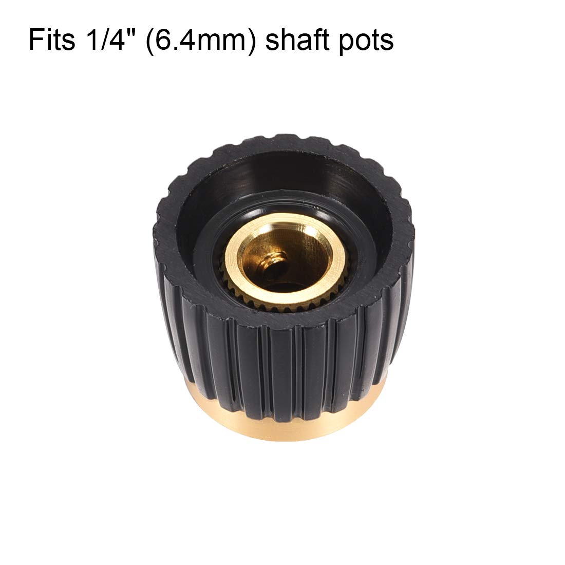 Lot De 4 Boutons De Commande De Volume - Pour Axe 6mm, Diamètre 12x17mm - Uxcell - Neuf