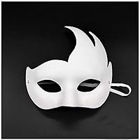 Vista 6 de 14 PCS DIY White Masks Paper Half Face Masquerade Masks Craft Mardi Gras Mask Paintable Blank Halloween Party Mask