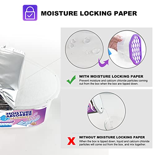 NATRUTH Moisture Absorbers with Lavender Scent,9-Pack Portable Closet Dehumidifier, Odor Eliminator Absorber Bucket, Unscented Humidity Absorber,Cleaner Air Dehumidifier for Closet,Bathrooms