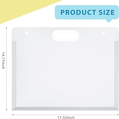 Miniatura 2 de Bolsas de portafolios de arte de 17.32 x 14.17 pulgadas, 2 piezas de carpetas para obras de arte para niños, portafolios de recuerdos con asas,