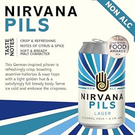 Nirvana - Pilsner Lager 0.5% ABV - Alcohol Free Craft Beer with Crisp Saaz and Magnum Hops - Low Calorie Beer, Vegan Alcohol, Craft Beer Gift Set - 12 x 330ml – Nirvana Brewery