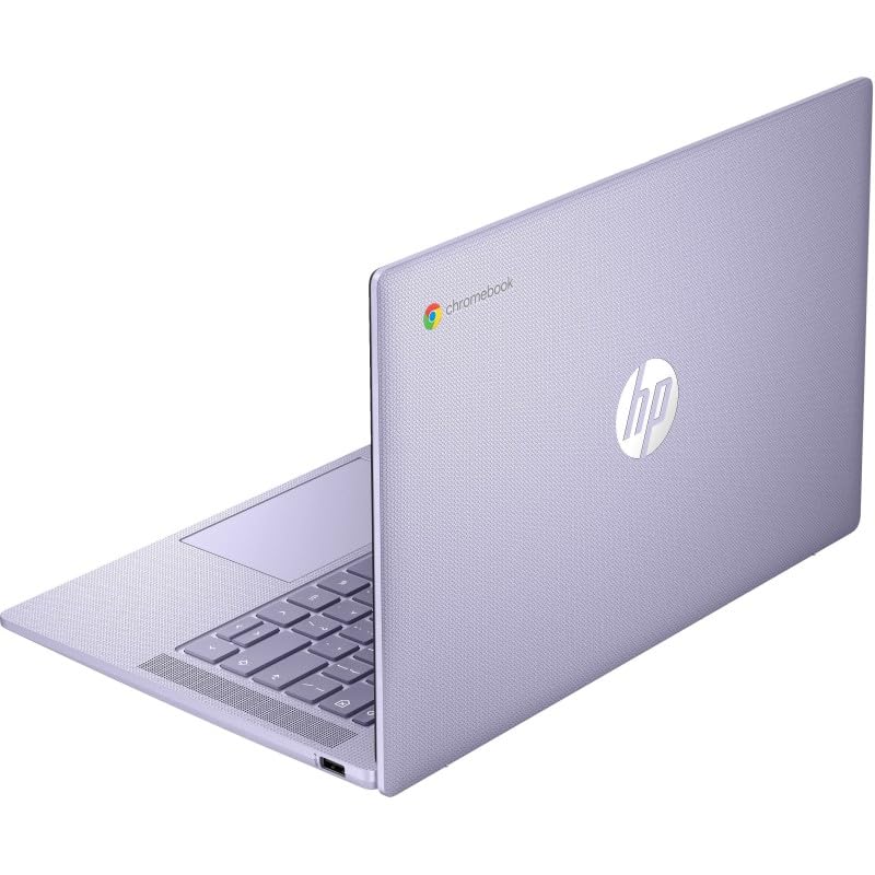 Image of HP Touch 14a Chromebook in Lavender 14in HD Intel Quad Core up to 3.4Ghz 4GB DDR5 128GB Storage WiFi Webcam 4K Grahics Chrome OS Backlit Keyboard Pen (14a-nf - Renewed)