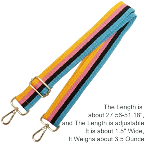 Image of Crossbody Wide Shoulder Strap Jacquard Woven Handbag Straps Woven pendant Multicolor Style Purse Strap Replacement