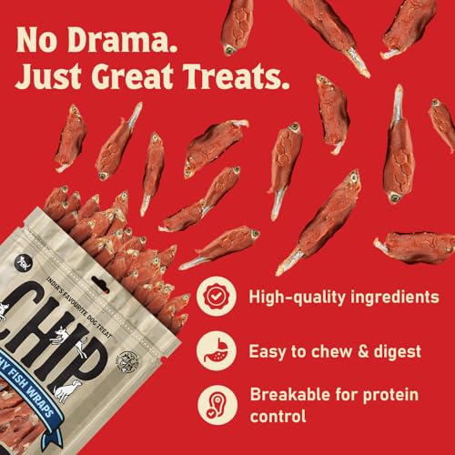 Image of Chip Chops Dog Treat, 70g, Tasty & Nutritious Dog Snack (Crunchy Fish, Pack of 1)