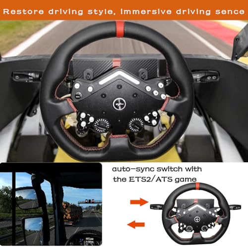 Image of Obokidlyamor Turn Signal Headlight Dimmer Switch For PXN V10 PRO Direct Drive Servo Wheel Base;Multi-Function Stalks Turn Wiper Lever Combination Racing Simulator Button Console Racing Wheel (For PXN V10 Pro)